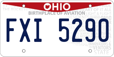 OH license plate FXI5290