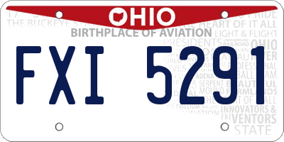 OH license plate FXI5291
