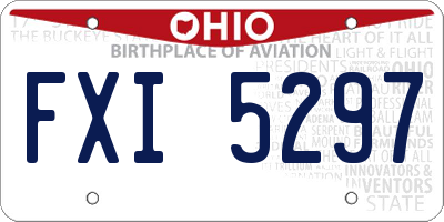 OH license plate FXI5297