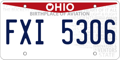 OH license plate FXI5306