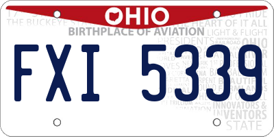 OH license plate FXI5339