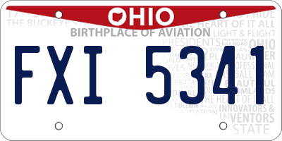 OH license plate FXI5341