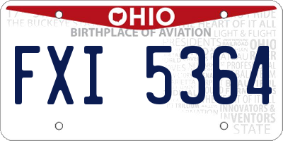 OH license plate FXI5364