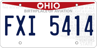 OH license plate FXI5414