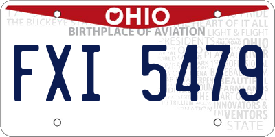 OH license plate FXI5479
