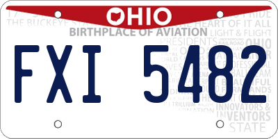 OH license plate FXI5482