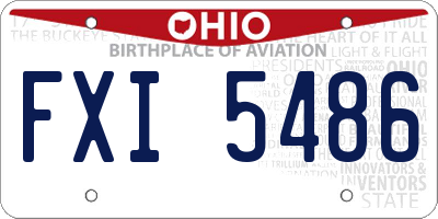 OH license plate FXI5486