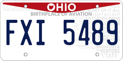 OH license plate FXI5489