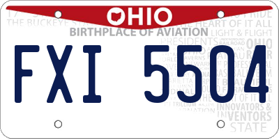 OH license plate FXI5504