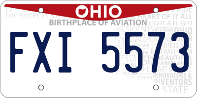 OH license plate FXI5573