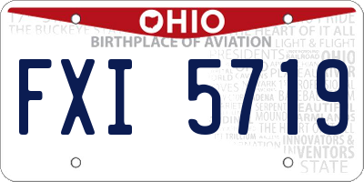 OH license plate FXI5719