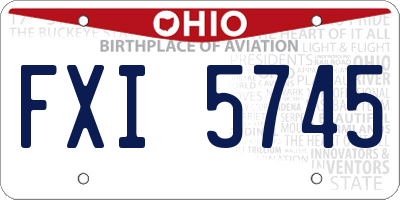 OH license plate FXI5745