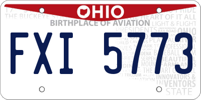 OH license plate FXI5773