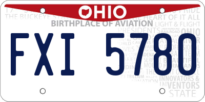 OH license plate FXI5780