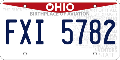 OH license plate FXI5782