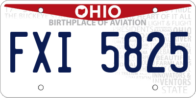 OH license plate FXI5825