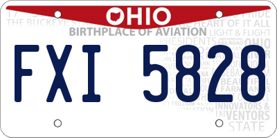 OH license plate FXI5828