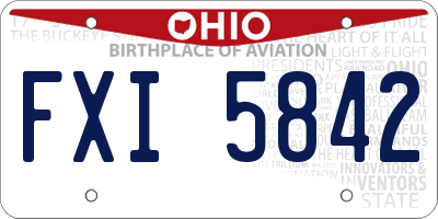 OH license plate FXI5842