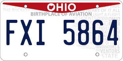 OH license plate FXI5864