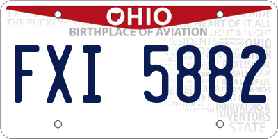 OH license plate FXI5882