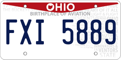 OH license plate FXI5889