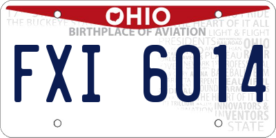 OH license plate FXI6014