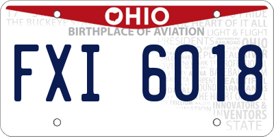 OH license plate FXI6018