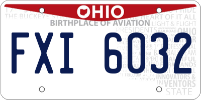 OH license plate FXI6032