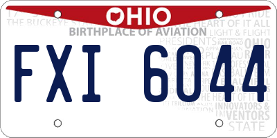 OH license plate FXI6044