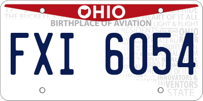 OH license plate FXI6054