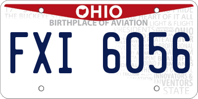 OH license plate FXI6056