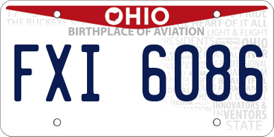 OH license plate FXI6086