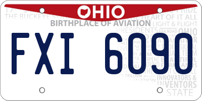 OH license plate FXI6090