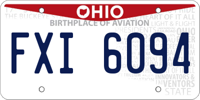OH license plate FXI6094
