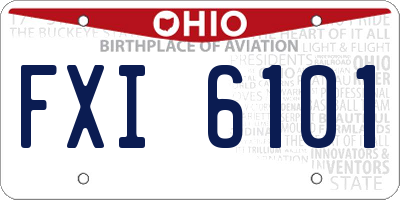 OH license plate FXI6101