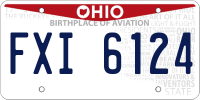 OH license plate FXI6124