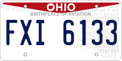 OH license plate FXI6133