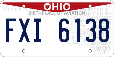 OH license plate FXI6138