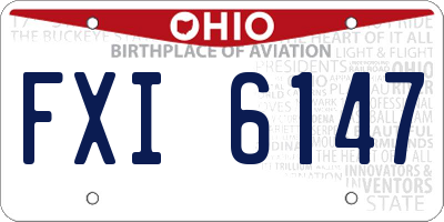 OH license plate FXI6147