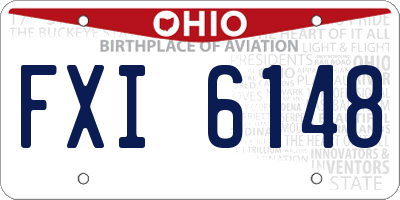 OH license plate FXI6148