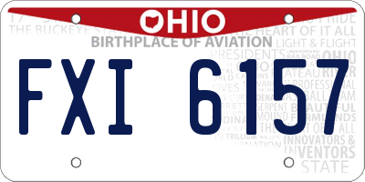 OH license plate FXI6157