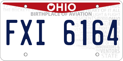 OH license plate FXI6164