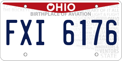 OH license plate FXI6176