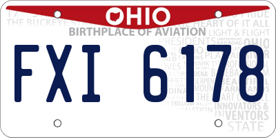 OH license plate FXI6178