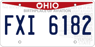 OH license plate FXI6182