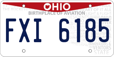 OH license plate FXI6185