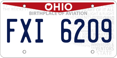 OH license plate FXI6209