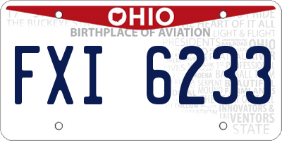 OH license plate FXI6233