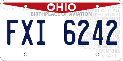 OH license plate FXI6242