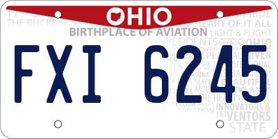 OH license plate FXI6245